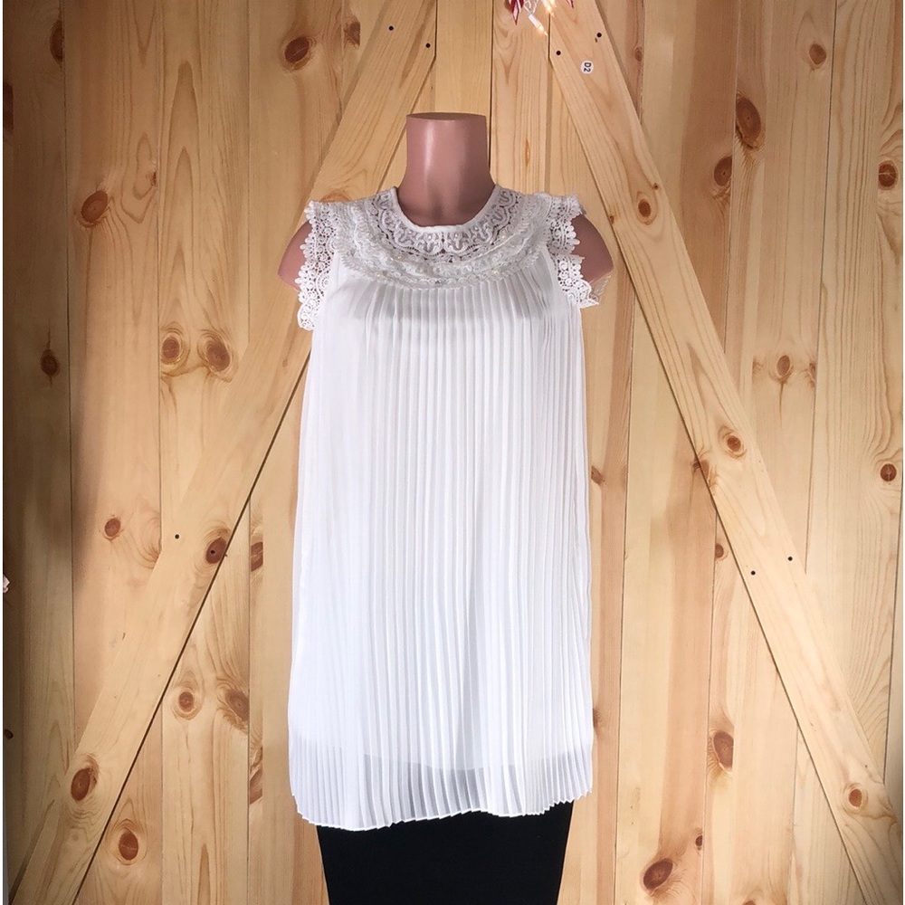 Speechless Women's Size 14 Top White Tunic Blouse Sleeveless NWOT - Picture 6 of 16